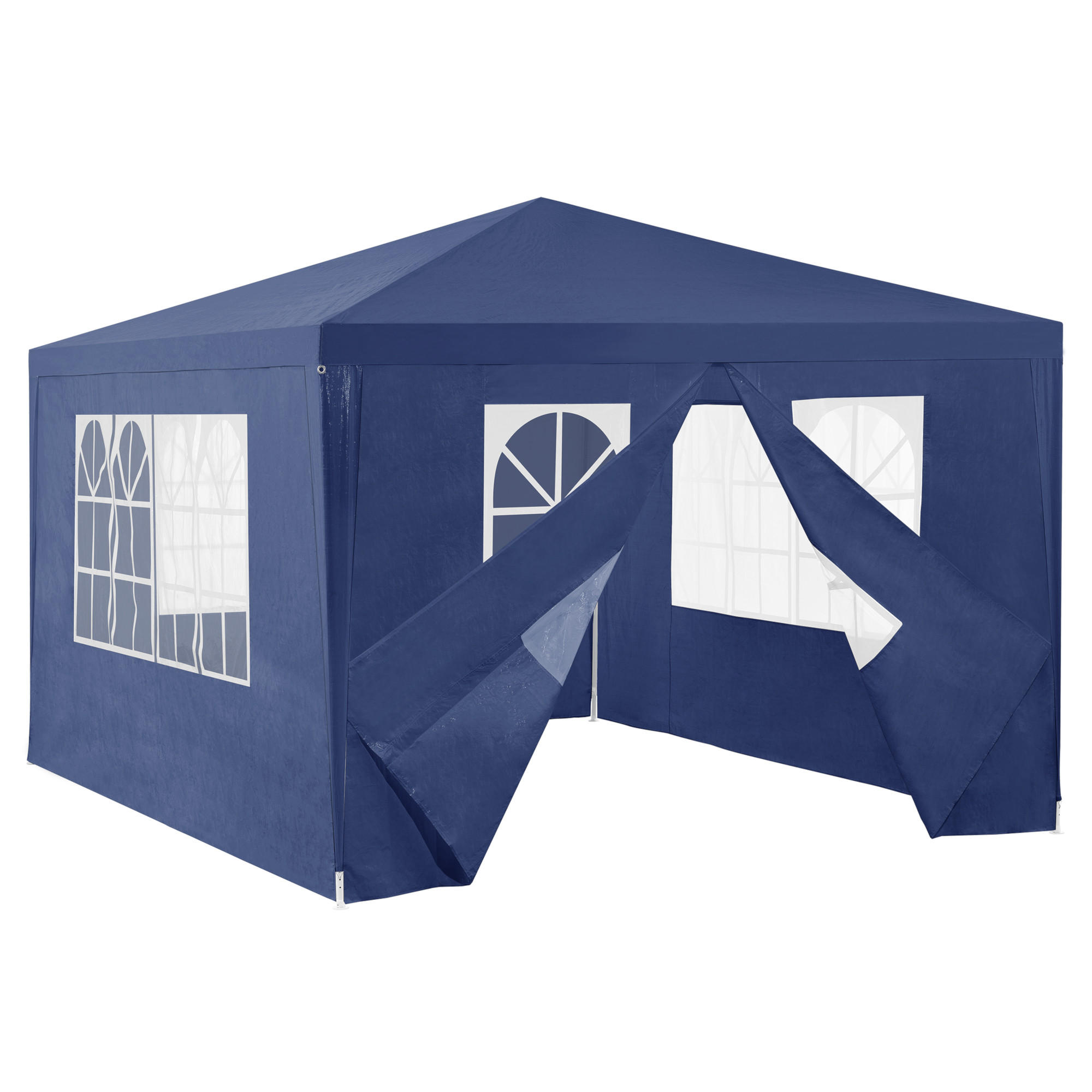 PARTYZELT Wedau - Dunkelblau, Kunststoff/Metall (400/255/300cm) - casa.pro