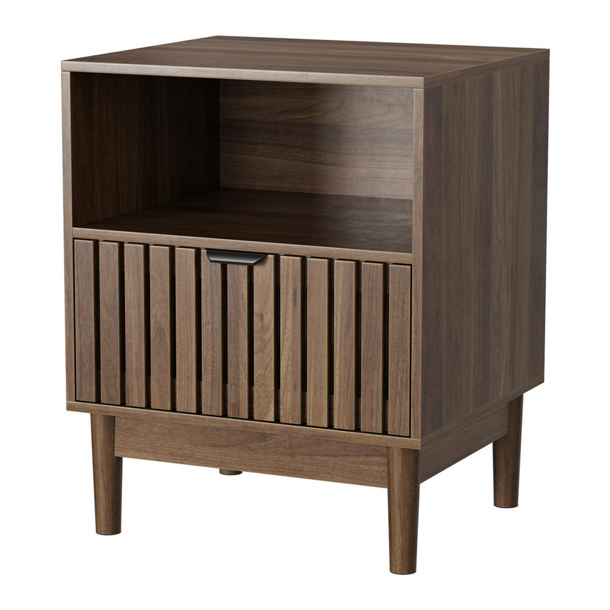 NACHTTISCH Walnuss 45/56,5/39 cm mit Schublade - Walnussfarben, Holz (45/56.5/39cm) - Kaket