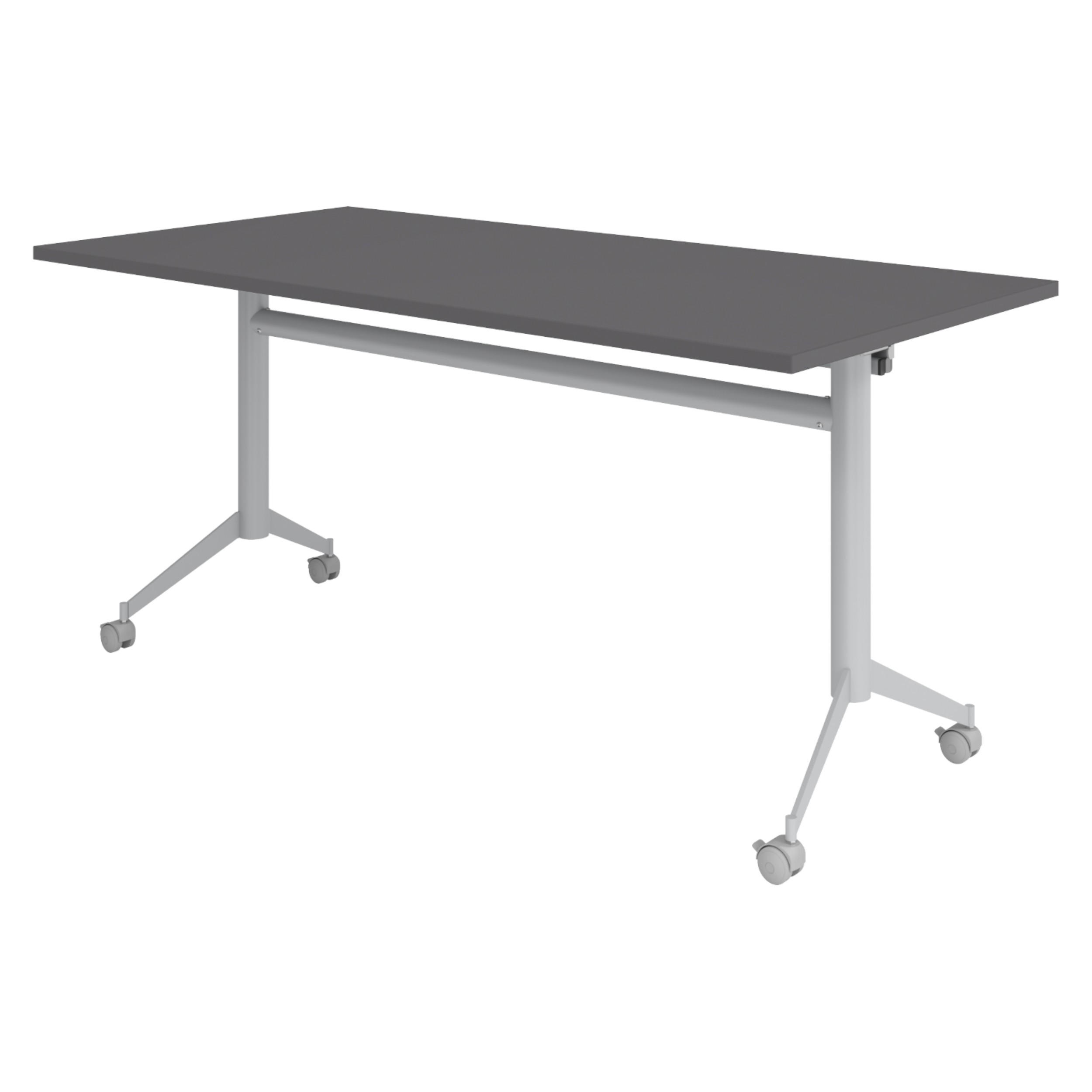 KLAPPTISCH fahrbar KF 80/160/75 cm in Graphitfarben - Graphitfarben, Holzwerkstoff (80/160/75cm) - bümö