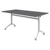KLAPPTISCH fahrbar KF 80/160/75 cm in Graphitfarben - Graphitfarben, Holzwerkstoff (80/160/75cm) - bümö