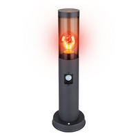 LED AUSSENLEUCHTE Edelstahl Anthrazit - Anthrazit, Metall (12.7/12.7/45cm) - Globo Lighting