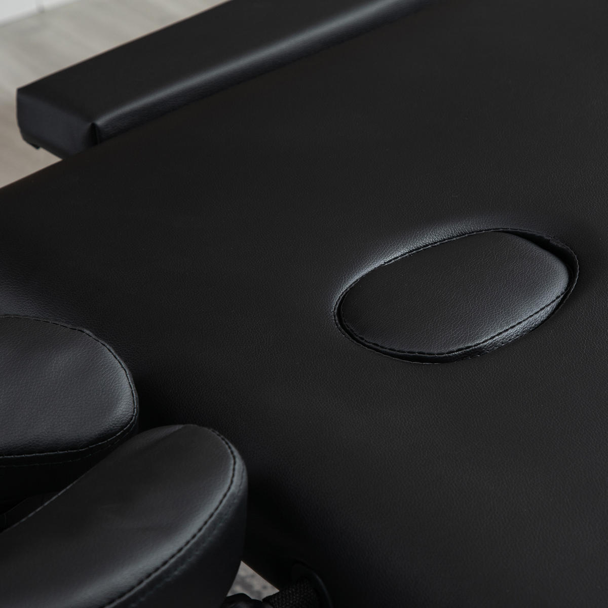MASSAGELIEGE DE-18894 210x90 cm, höhenverstellbar, 225 kg Schwarz - Schwarz, Metall (90/84/210cm) - ComfortXL