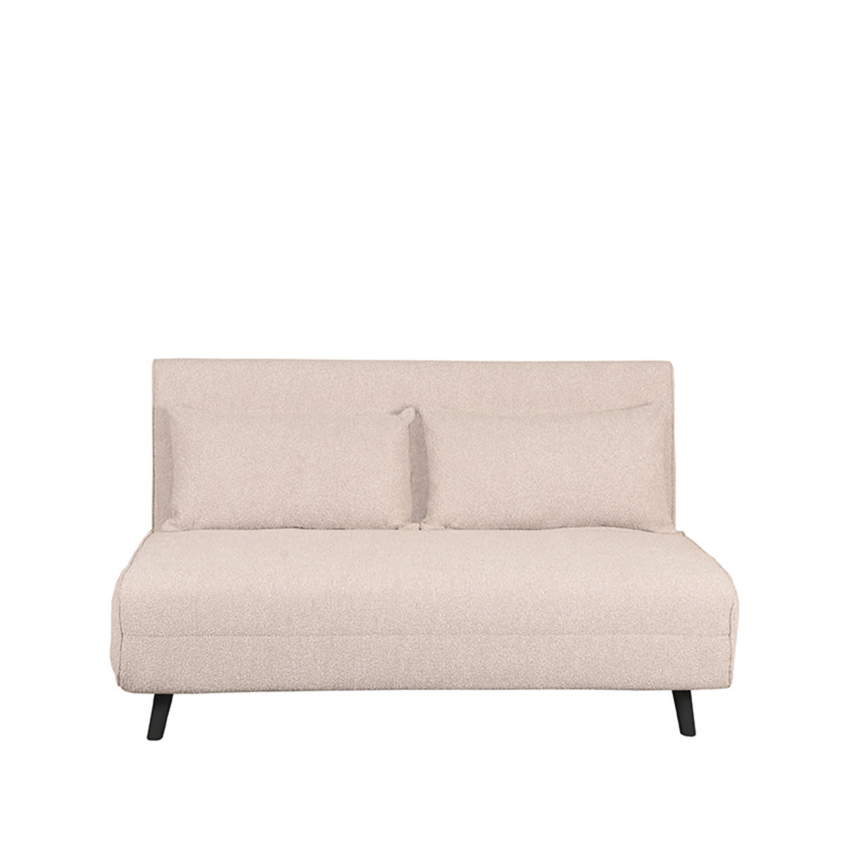 SCHLAFSOFA Doppelbett Beige 90/141/81 cm - Beige/Schwarz, Textil (141/81/90cm) - LABEL51