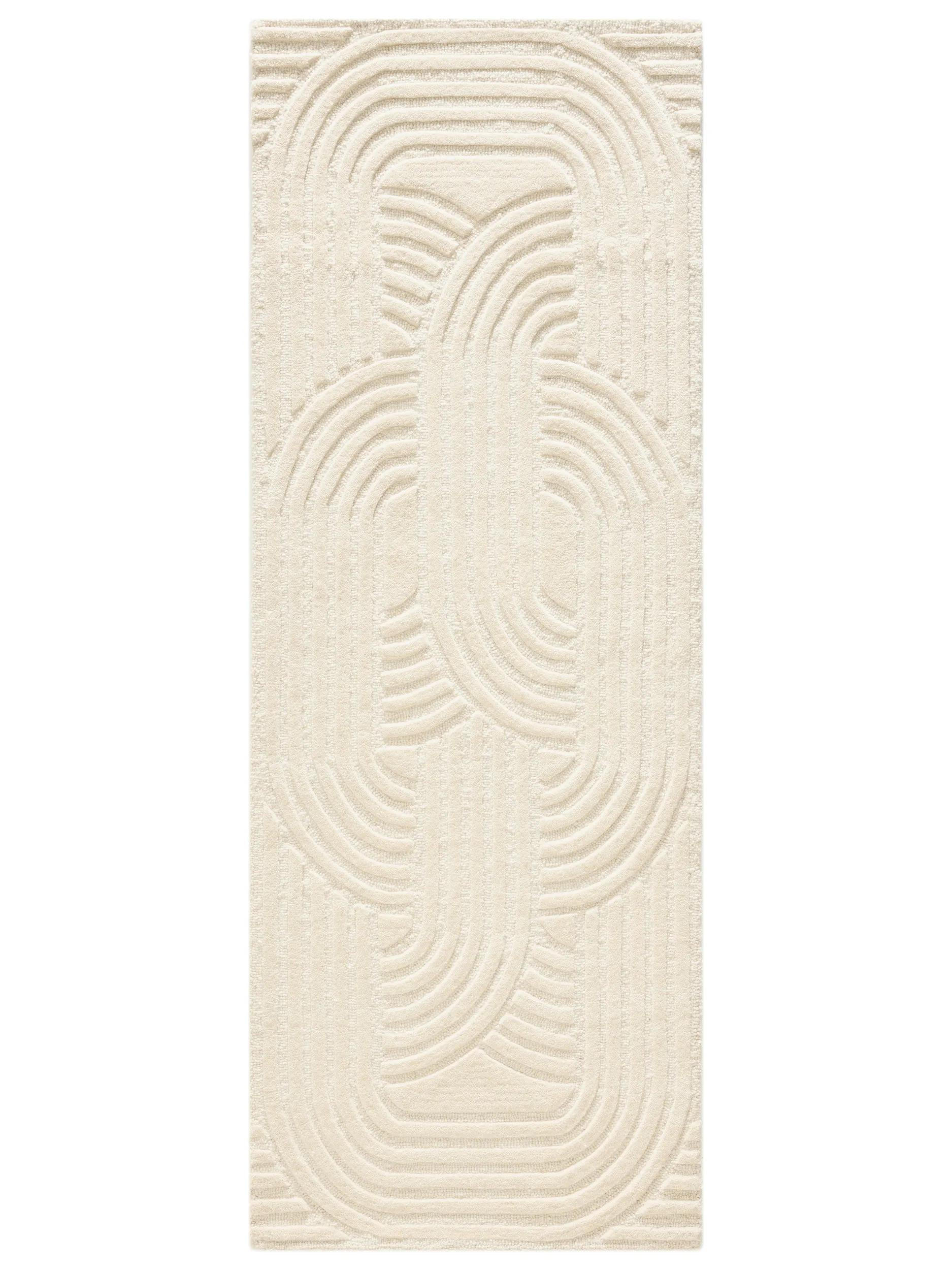 WOLLTEPPICH-LÄUFER Nuria Cream 70x200 cm - Creme, Textil (70/200cm) - benuta Pure