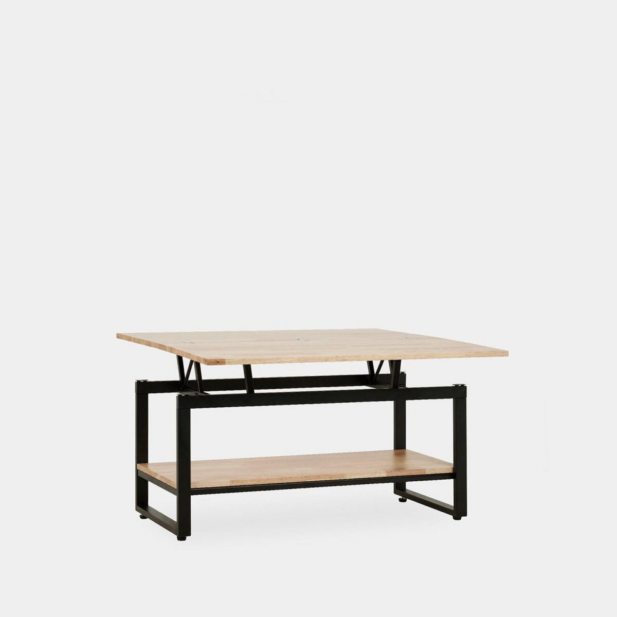 COUCHTISCH AUSZIEHBARER UND ERHÖHTER Alvi Schwarz 100 cm x 49 - 61 cm - Schwarz, Holz (45/100/49cm)