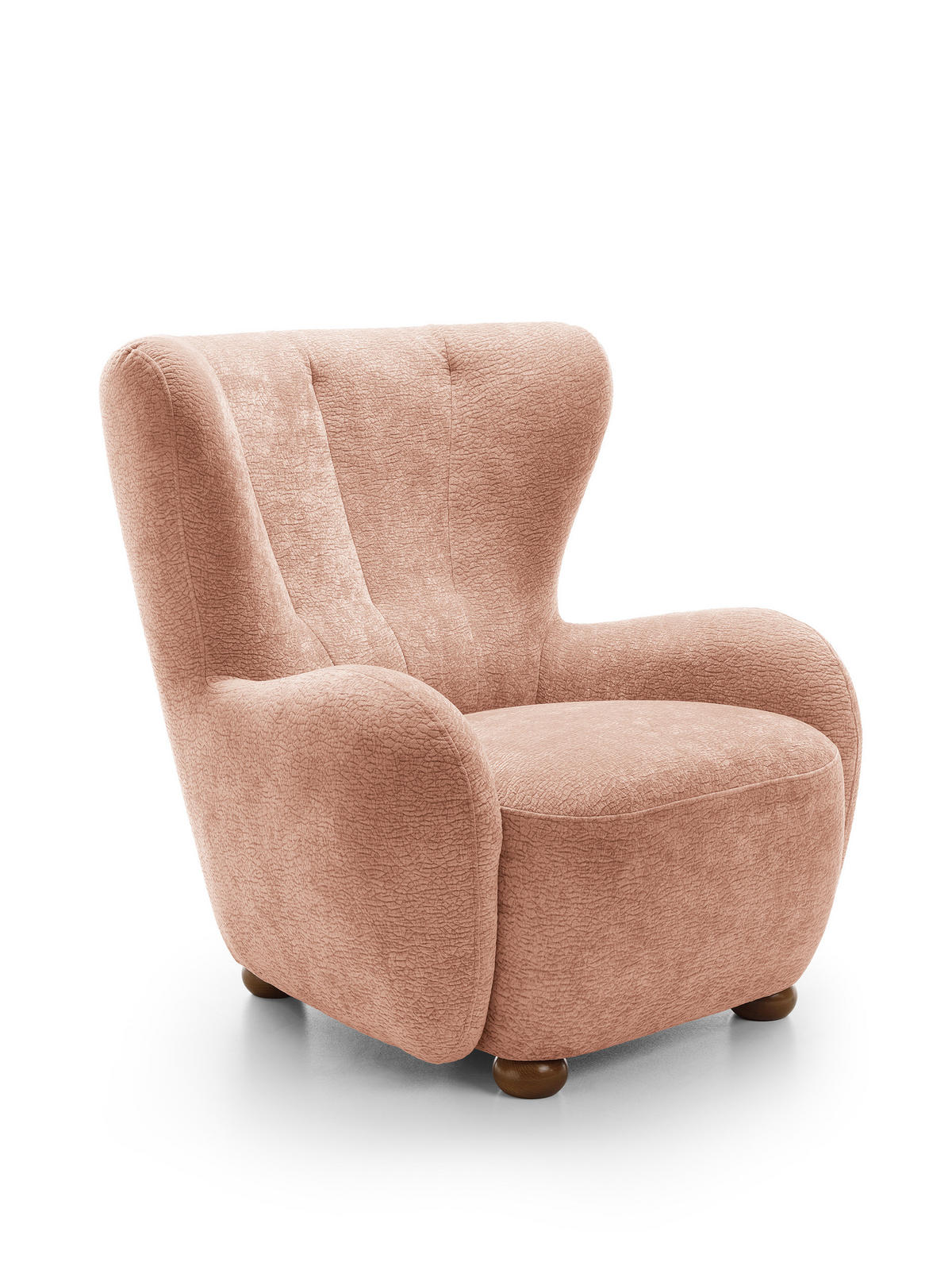 SESSEL MIST, Polstersessel Klassisch Loungesessel, Chenille-Stoff Rosa - Rosa, Holz/Holzwerkstoff (88/91/100cm) - MASSENO