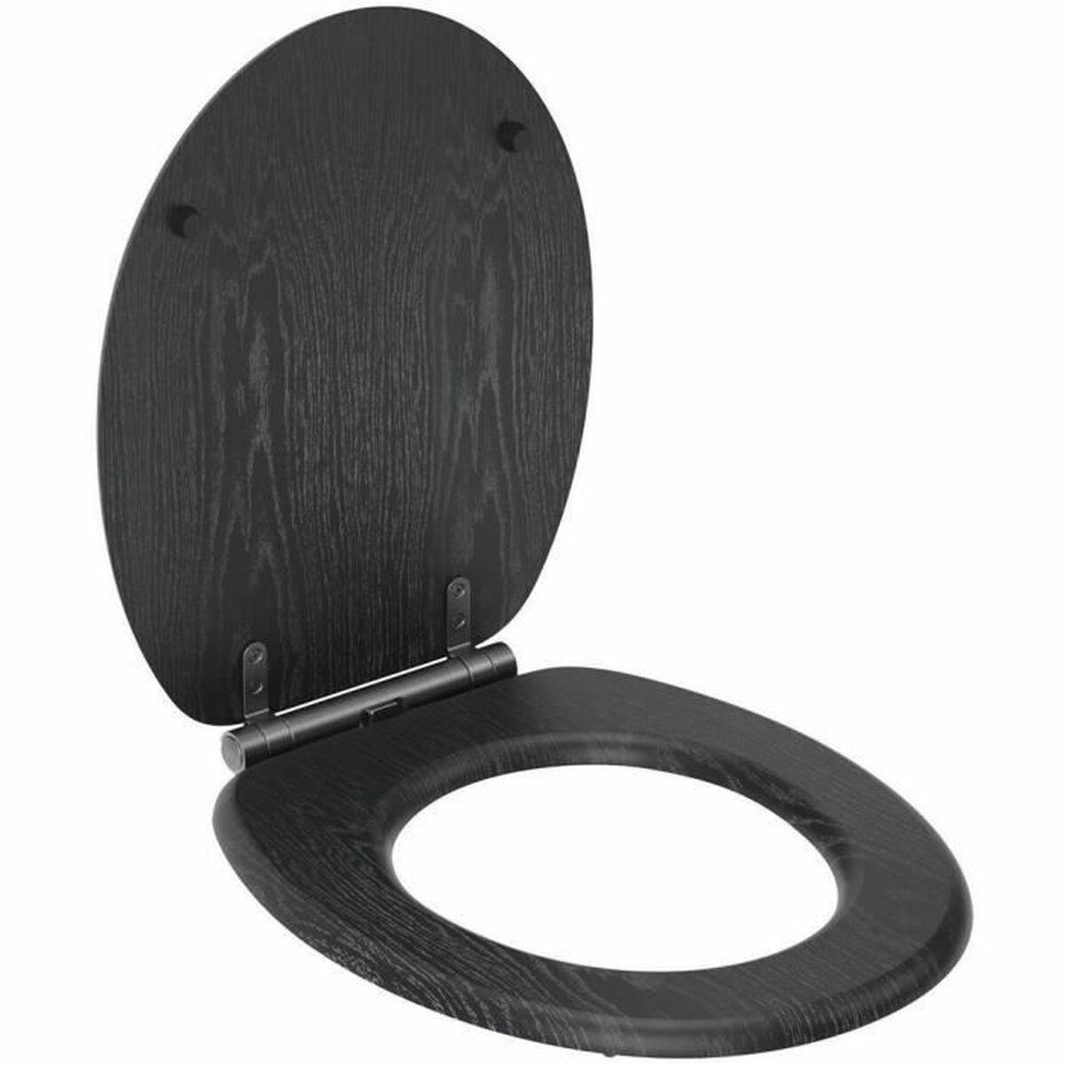 TOILETTENABDECKUNG Dunkelgrau Schwarz - Grau, Kunststoff (38.3/4.9/46cm) - Gelco