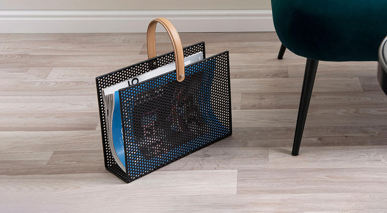 Zeitungsständer Metall Schwarz