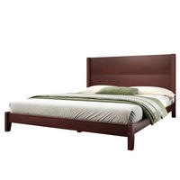 PLATTFORMBETT 160/200 cm mit Kopfteil und Lattenrost aus MDF und Kiefer, Braun - Braun, Holzwerkstoff (160/200cm) - Redom