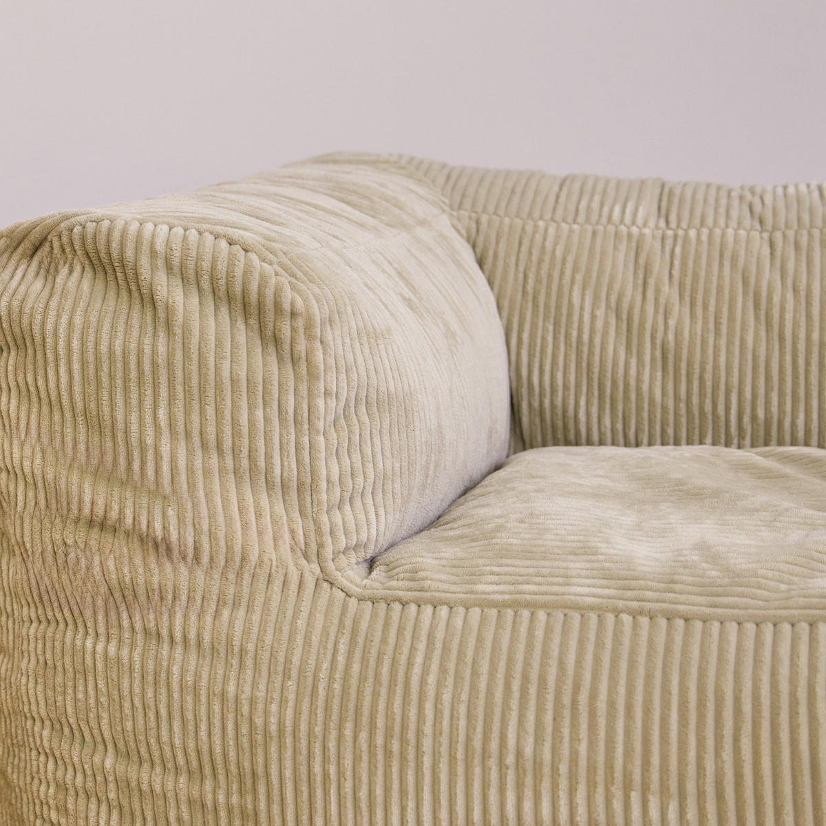 SITZSACK-SOFA 3-tlg. ZEN: 2 Ecksessel, Sessel - Beige, Textil (550/68/100cm) - icon