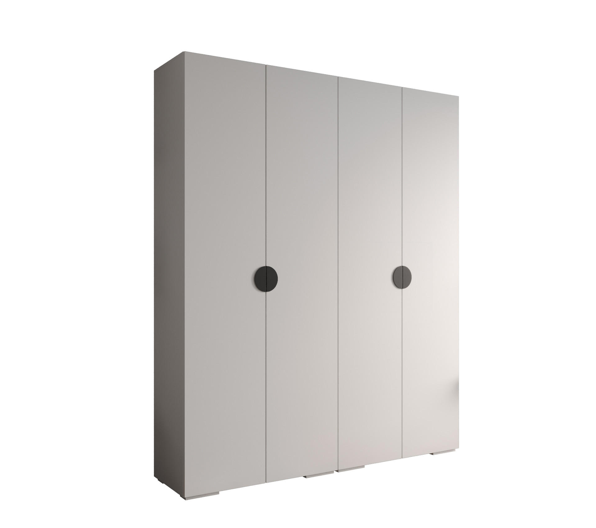 DREHTÜRENSCHRANK 236.7/200/47 4-türig - Schwarz/Weiß, Holz/Metall (200/236.7/47cm) - Abiks Möbel