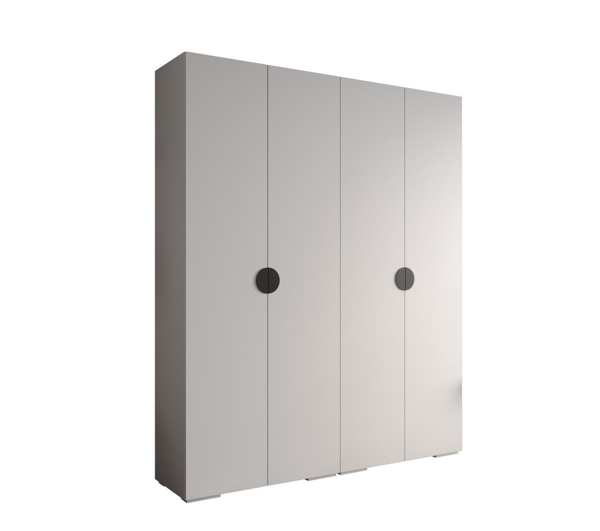DREHTÜRENSCHRANK 236.7/200/47 4-türig - Schwarz/Weiß, Holz/Metall (200/236.7/47cm) - Abiks Möbel
