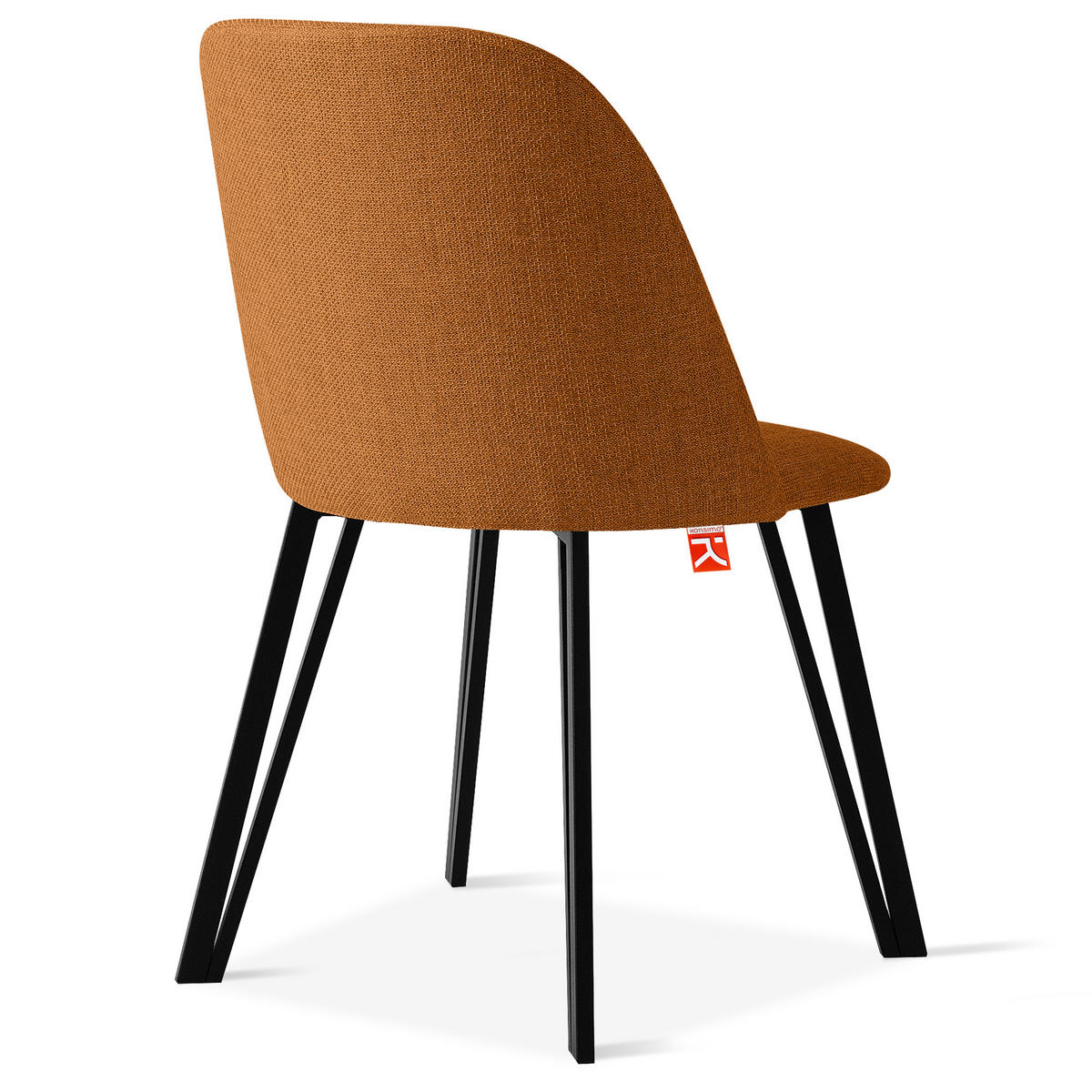 POLSTERSTUHL SPENO Esszimmerstühle 2er Set - Rot/Schwarz, Holz/Textil (52/85/58cm) - KONSIMO®
