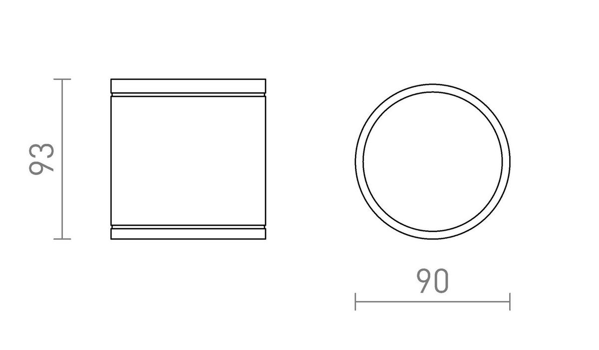 AUSSENLEUCHTE LIZZI Weiß 8 W IP54 - Weiß, Metall (9/9/92cm) - Rendl