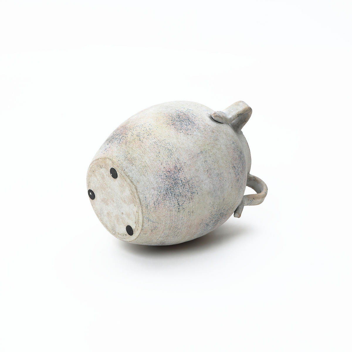 TERRAKOTTA-VASE mit Vierfach-Henkeln 20.8/23cm, Grauweiß - Weiß, Keramik (23cm) - Hometopia