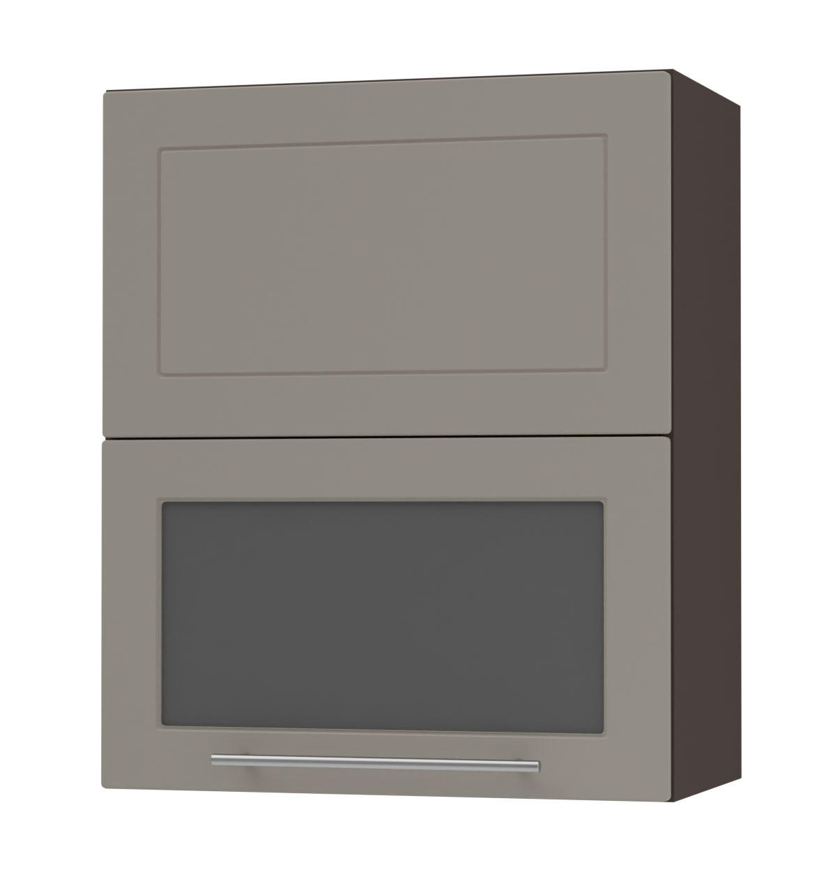 KÜCHENHÄNGESCHRANK Kvantum W8BS/60 Beige Matt / Lava Matt 60 / 32,5 / 72cm - Dunkelgrau/Beige, Holz/Holzwerkstoff (60/72/32.5cm) - Feldmann-Wohnen
