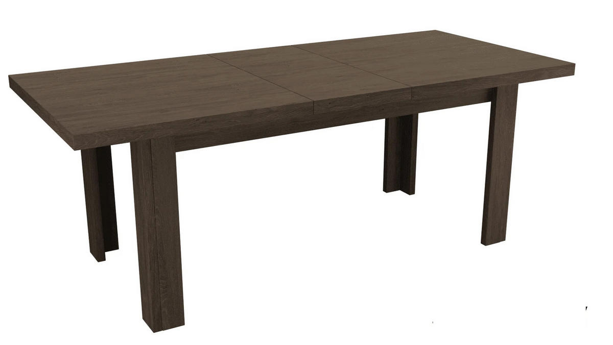ESSTISCH ausziehbar 160-200 cm Esche dunkel - Dunkelbraun, Holzwerkstoff (160/90/75cm)