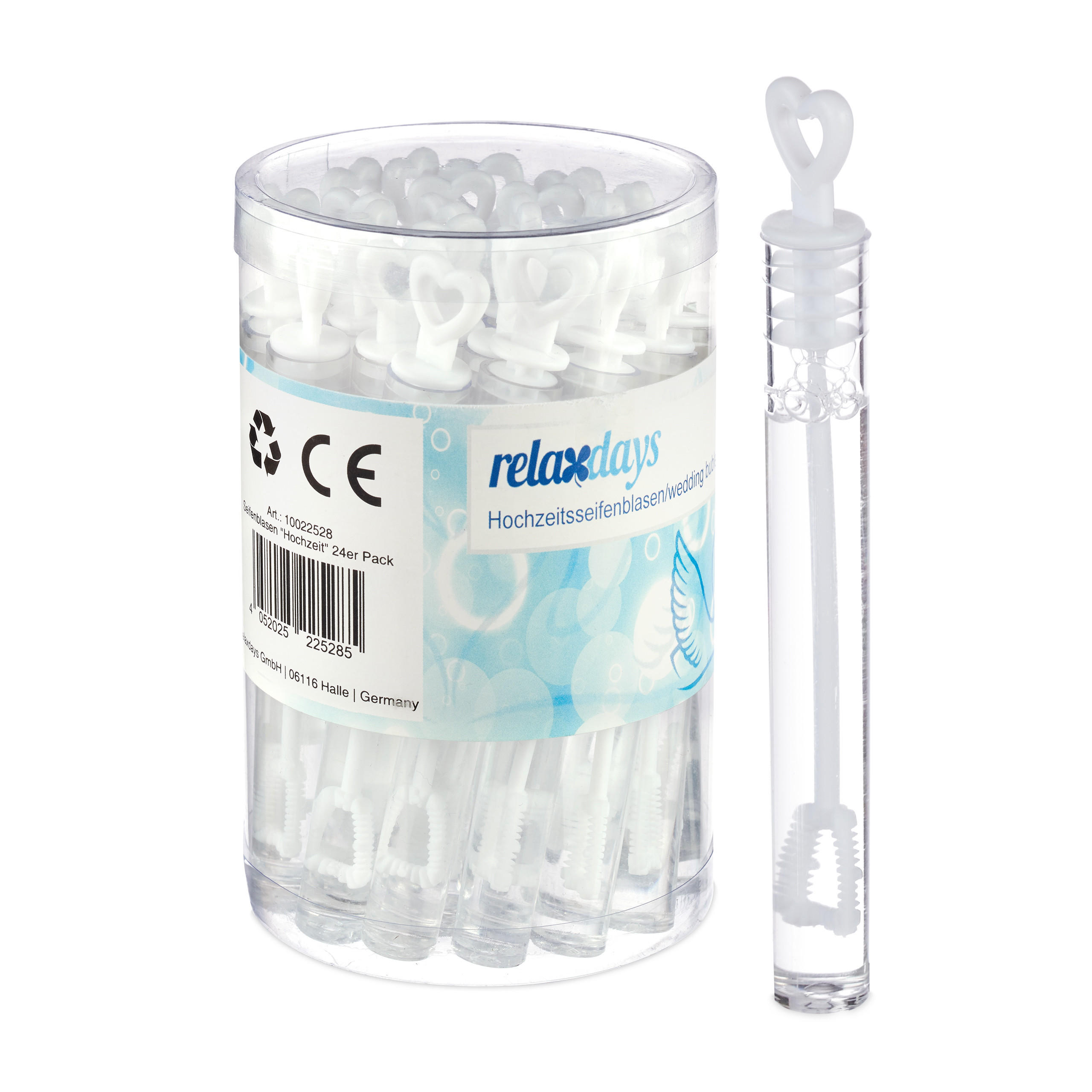 SVADOBNÉ mydlové bubliny - viacfarebná, plast (1.3/10.5/1.3cm) - Relaxdays