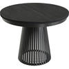 ESSTISCH Scala runder ausziehbarer, Schwarz 100-180/100/75 cm - Schwarz, Holzwerkstoff/Metall (100/100/75cm) - WFL GROUP