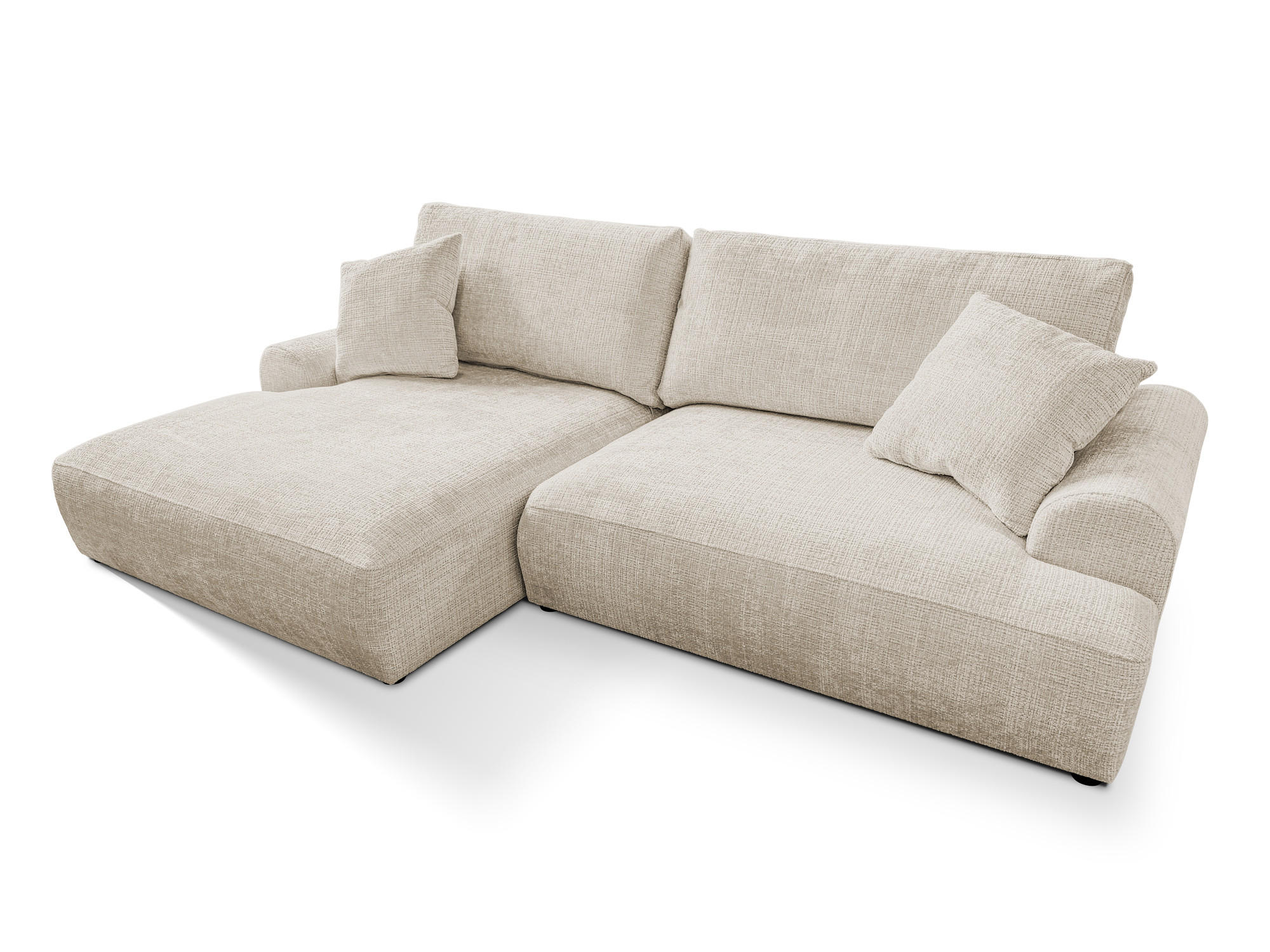 S-Style Ecksofa Creme 240x145 cm