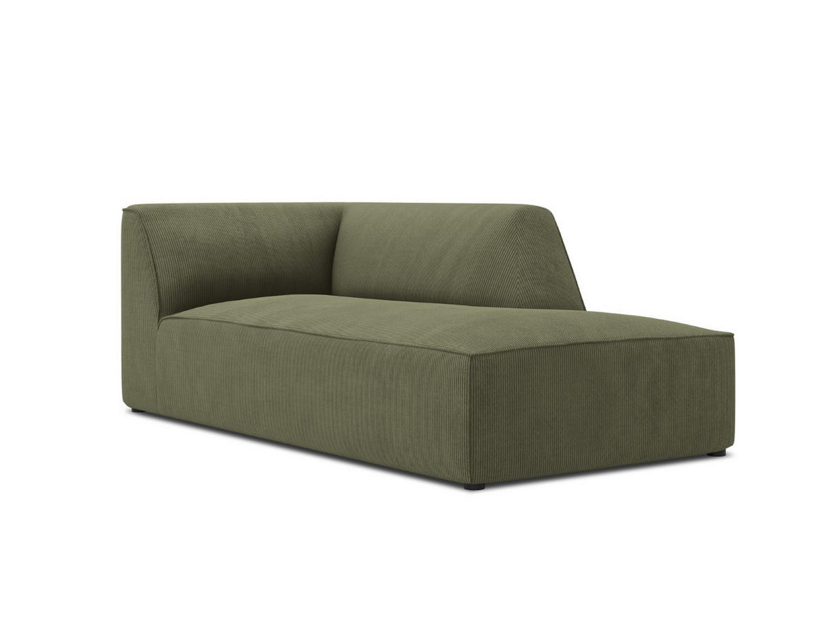CHAISELONGUE rechts Ruby aus Cord grün - Grün, Textil (93/69/180cm) - Micadoni
