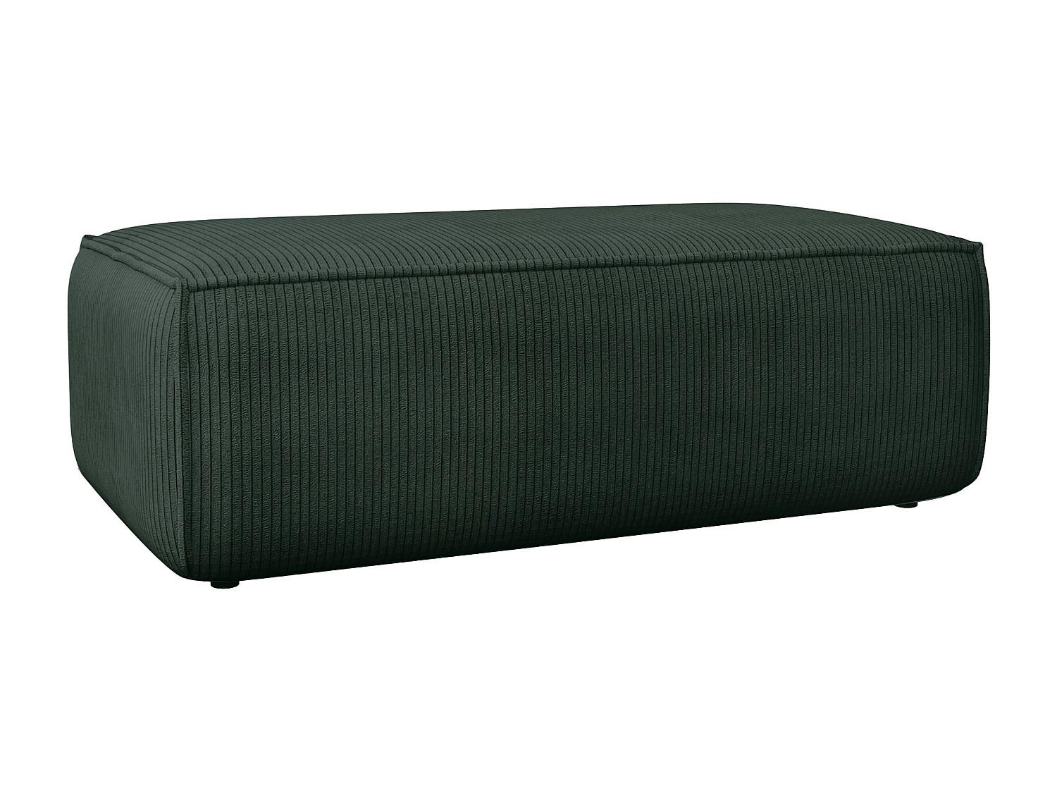 SITZHOCKER - 1 Person - samt - tannengrün Amelia - Waldgrün, Textil (102/42/69cm) - Vente-Unique