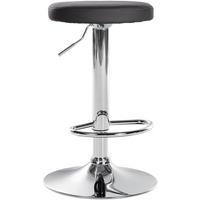 BARHOCKER Pontius Kunstleder chrom schwarz - Chromfarben/Schwarz, Kunststoff/Metall (38.5/81/38.5cm) - TPFLiving