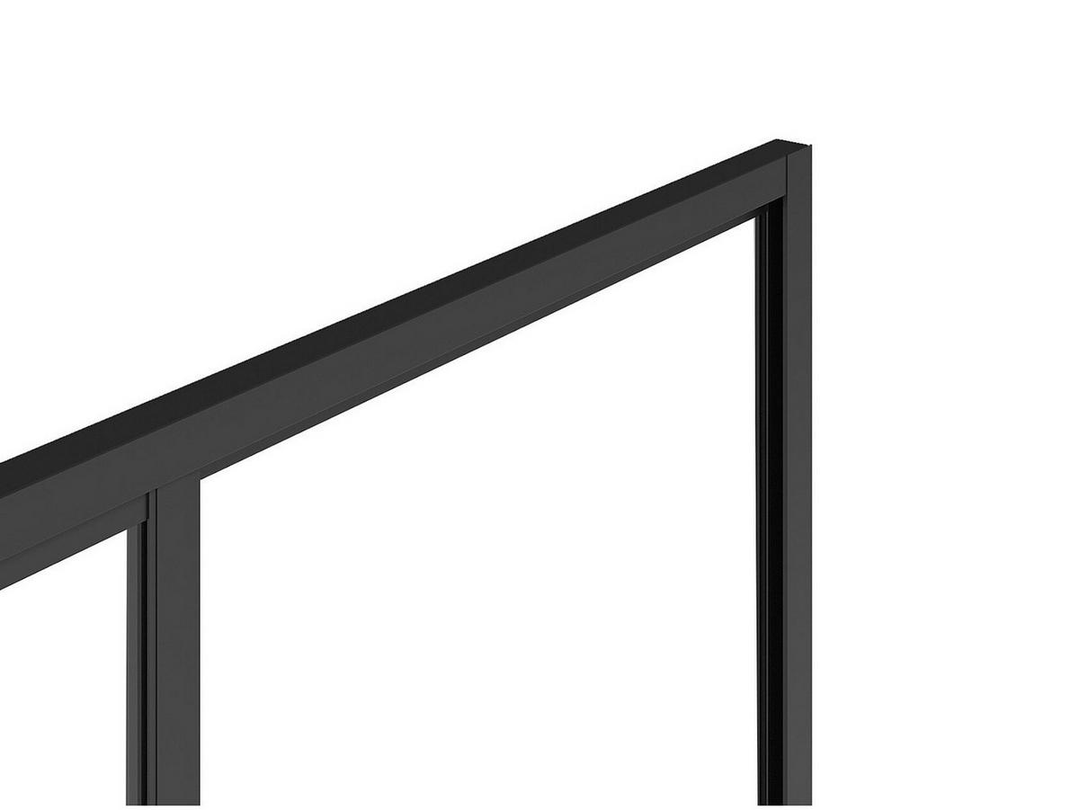 DUSCHTÜR Schiebetür - Schwarz matt - Industrial Style - 120 x 195 cm - TORONI - Schwarz, Metall (120/195cm) - Vente-Unique