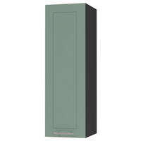 KÜCHENHÄNGESCHRANK Kvantum W4/30 Mint Matt / Schwarz Matt 30 / 32,5 / 96cm - Schwarz/Mintgrün, Holz/Holzwerkstoff (30/96/32.5cm) - Feldmann-Wohnen