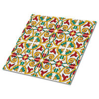 FLIESENAUFKLEBER 9 Stück 30x30 cm selbstklebend Palermo-Muster - Multicolor, Textil (30/1.6/30cm) - TULUP