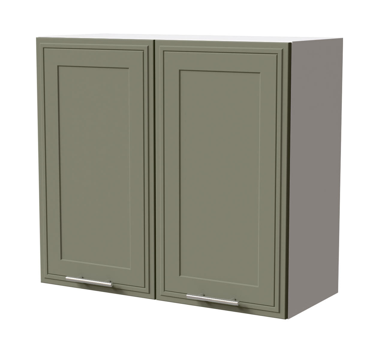 HÄNGESCHRANK Salo W3/80 Weiß / Reed Green Matt 80 / 32,5 / 72cm - Weiß/Grün, Holz/Holzwerkstoff (80/72/32.5cm) - Feldmann-Wohnen