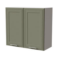 HÄNGESCHRANK Salo W3/80 Weiß / Reed Green Matt 80 / 32,5 / 72cm - Weiß/Grün, Holz/Holzwerkstoff (80/72/32.5cm) - Feldmann-Wohnen