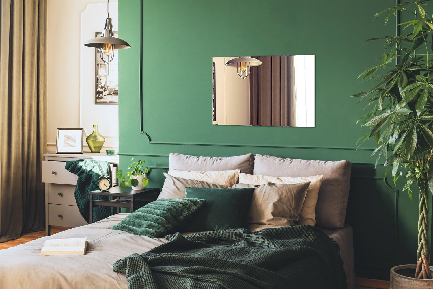 Thumbnail - Wallfluent Spiegel, Transparent, Glas, Quadratisch, 70x50x0.4 cm, Spiegel, Wandspiegel