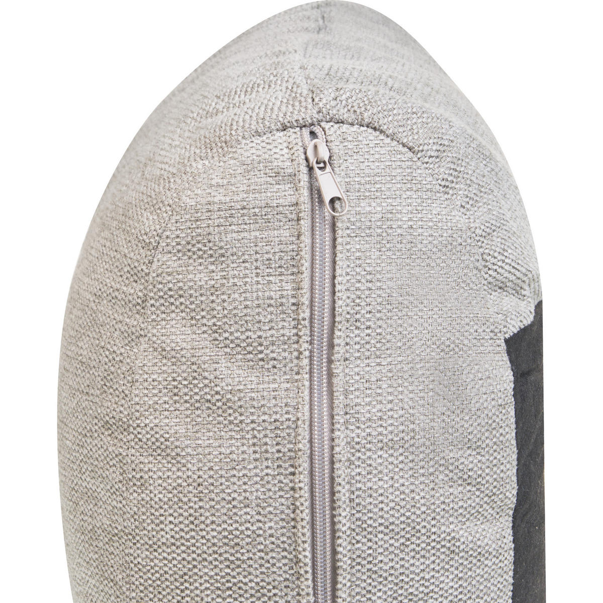 SESSEL Polsterbezug hellgrau/gold Trosa - Goldfarben/Grau, Textil (99/88/86cm) - Beliani
