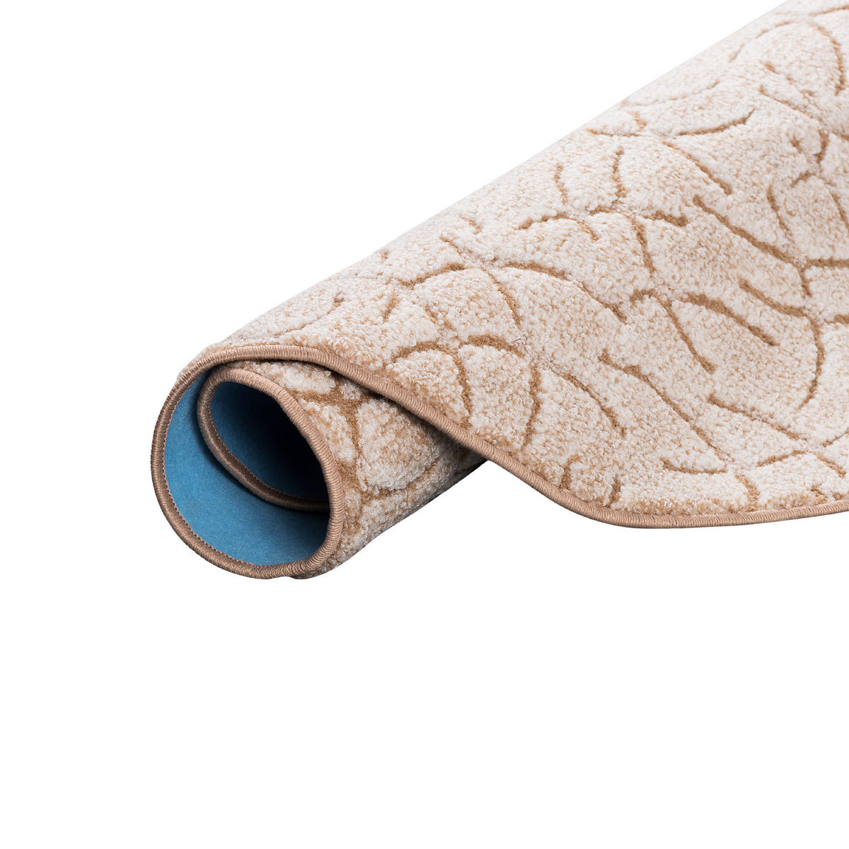 KONTURENSCHNITT HOCHFLOR TEPPICH FRIEDA RUND - Beige, Textil (100/100cm) - Snapstyle