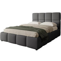 POLSTERBETT Nostro mit Bettkasten 180x200 cm dunkelgrau - Dunkelgrau/Schwarz, Textil (180/200cm) - Beautysofa