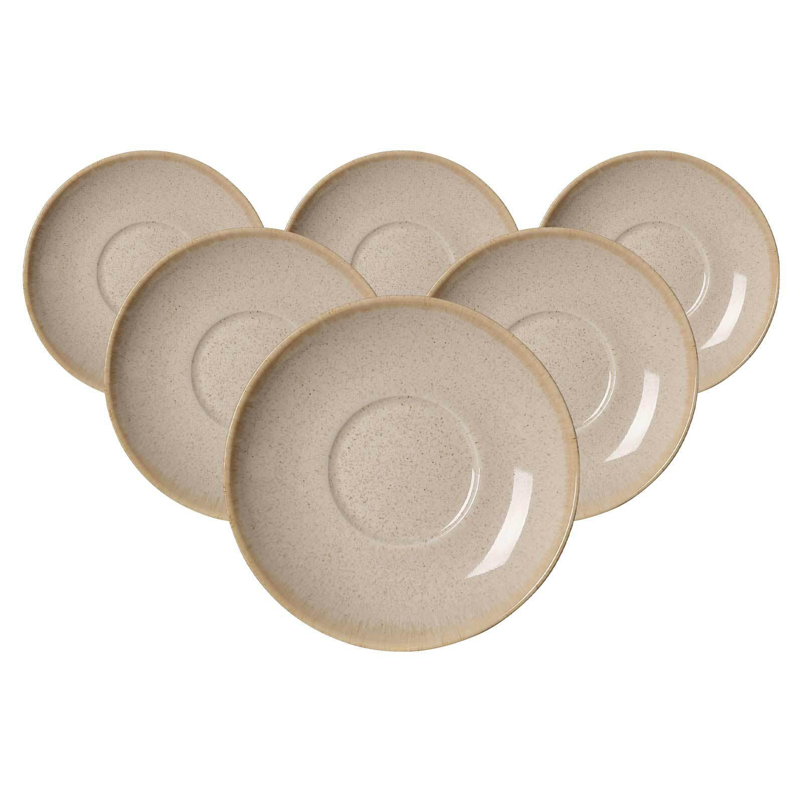 KAFFEEUNTERTASSEN Sahara Creme ø 14,5 cm 6er Set - Creme, Keramik (14.5cm) - Ritzenhoff Breker