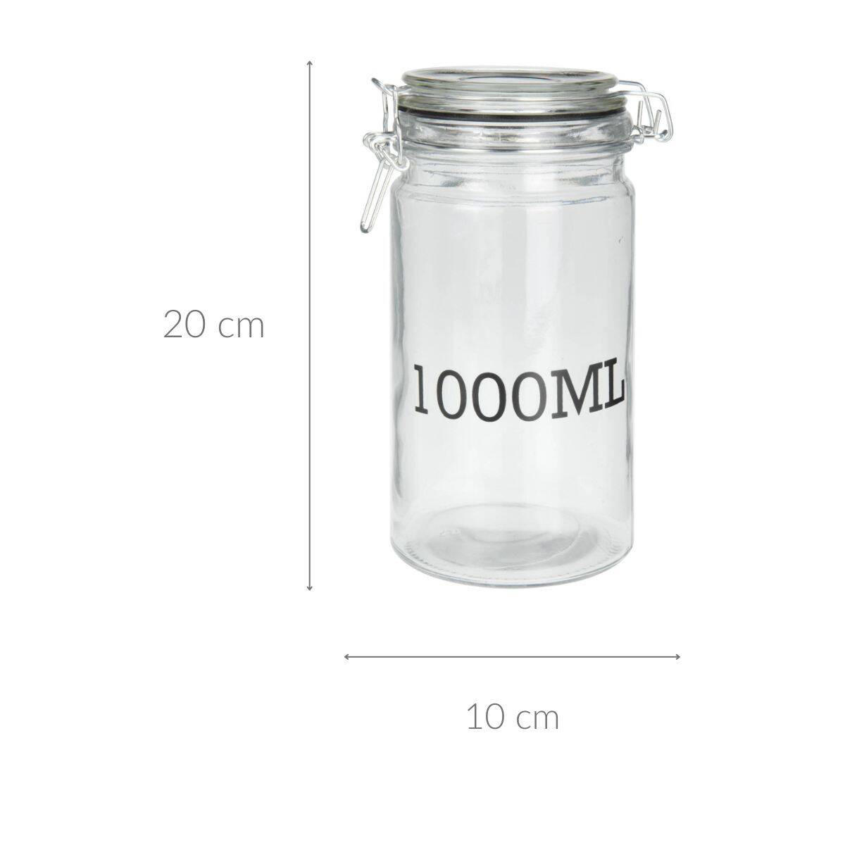 GLASBEHÄLTER mit Deckel 500 ml - Transparent, Glas (10/20/10cm)