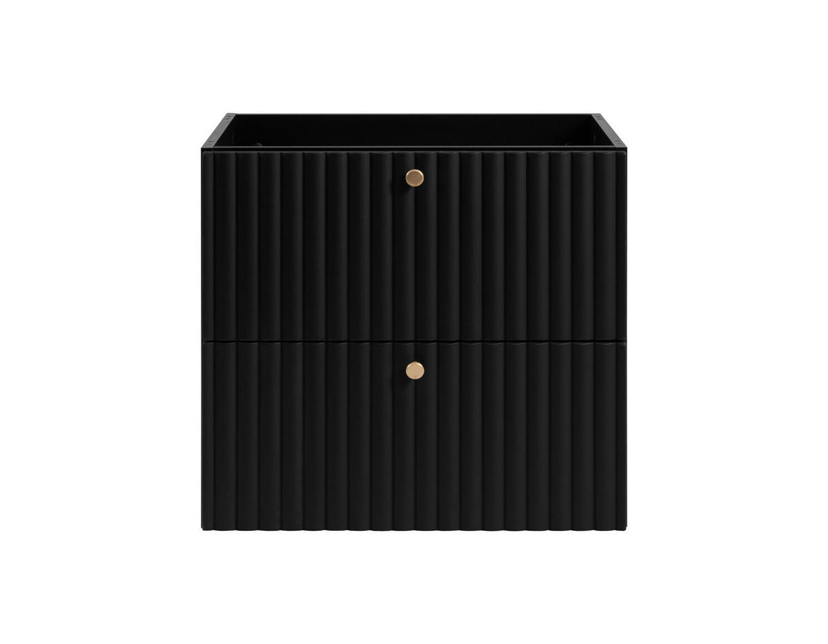BADEZIMMERSCHRANK: Schwarz / Platte Marmor Black Royal / Griffe Gold / Beine Gold, 60 x 44,4 x 73,6 cm - Goldfarben/Schwarz, Holzwerkstoff (60/73.6/44.4cm) - 3XE LIVING