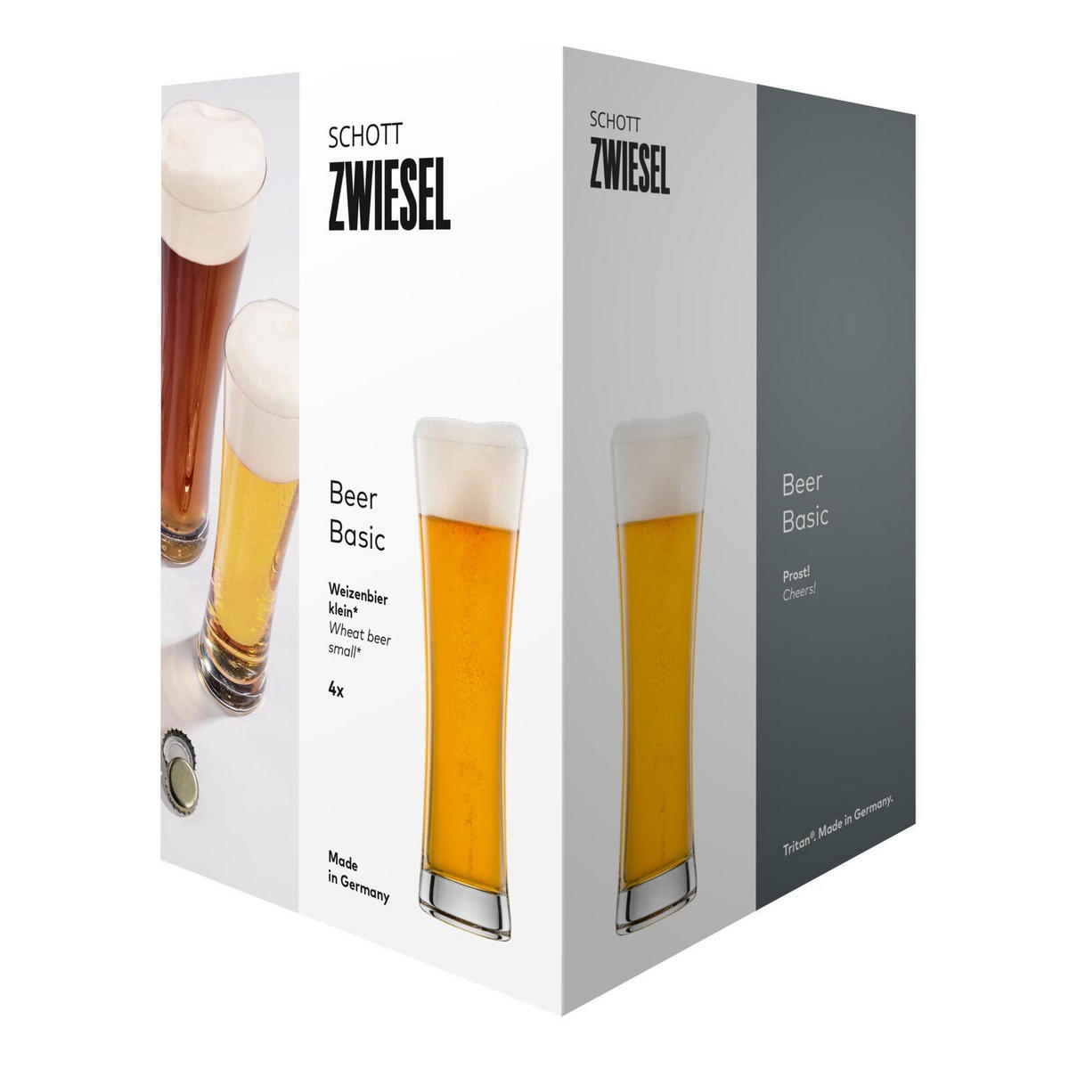 WEIZENBIERGLÄSER Beer Basic transparent 300 ml 4er Set - Transparent, Glas (0.3L) - Schott Zwiesel