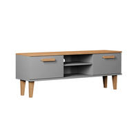 TV STOLÍK Denver Sivá - sivá, kompozitné drevo (120/47/35cm) - Petits-meubles