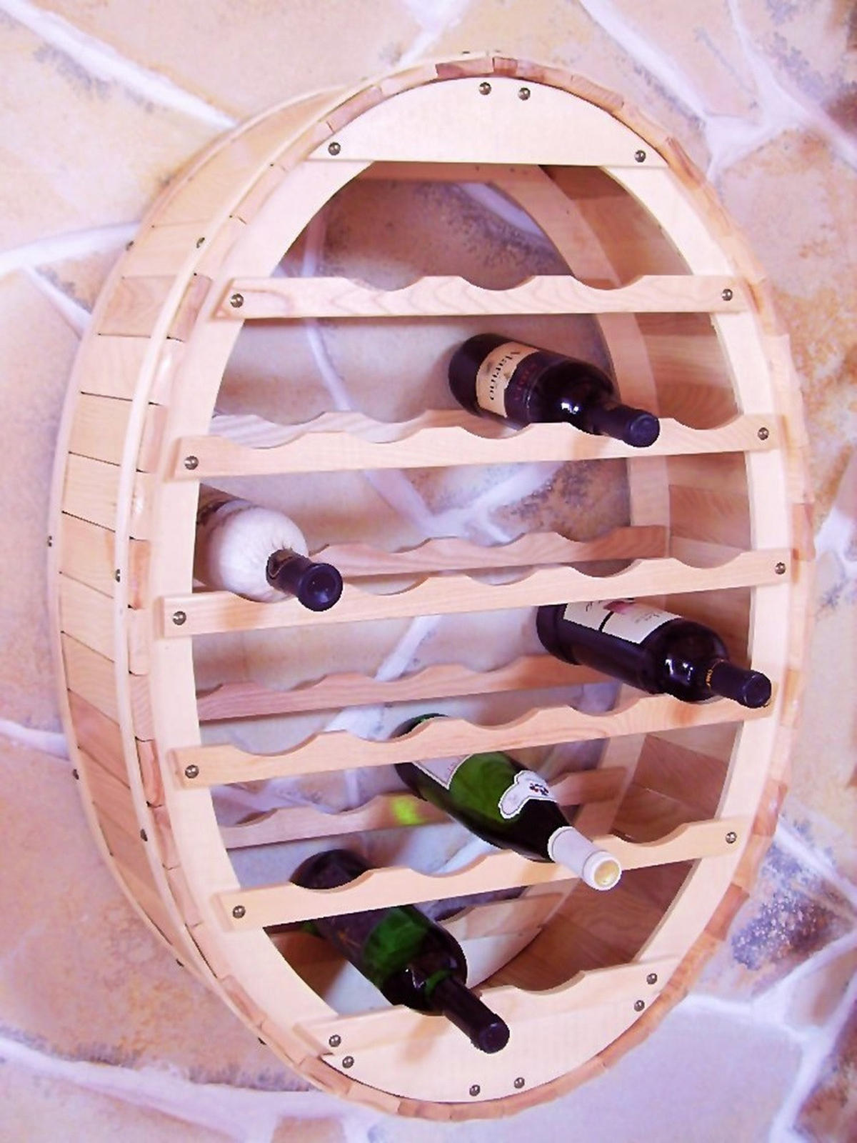 WEINREGAL für die Wand Holz 24 Flaschen - Braun, Holz (62/86/24cm) - DanDiBo