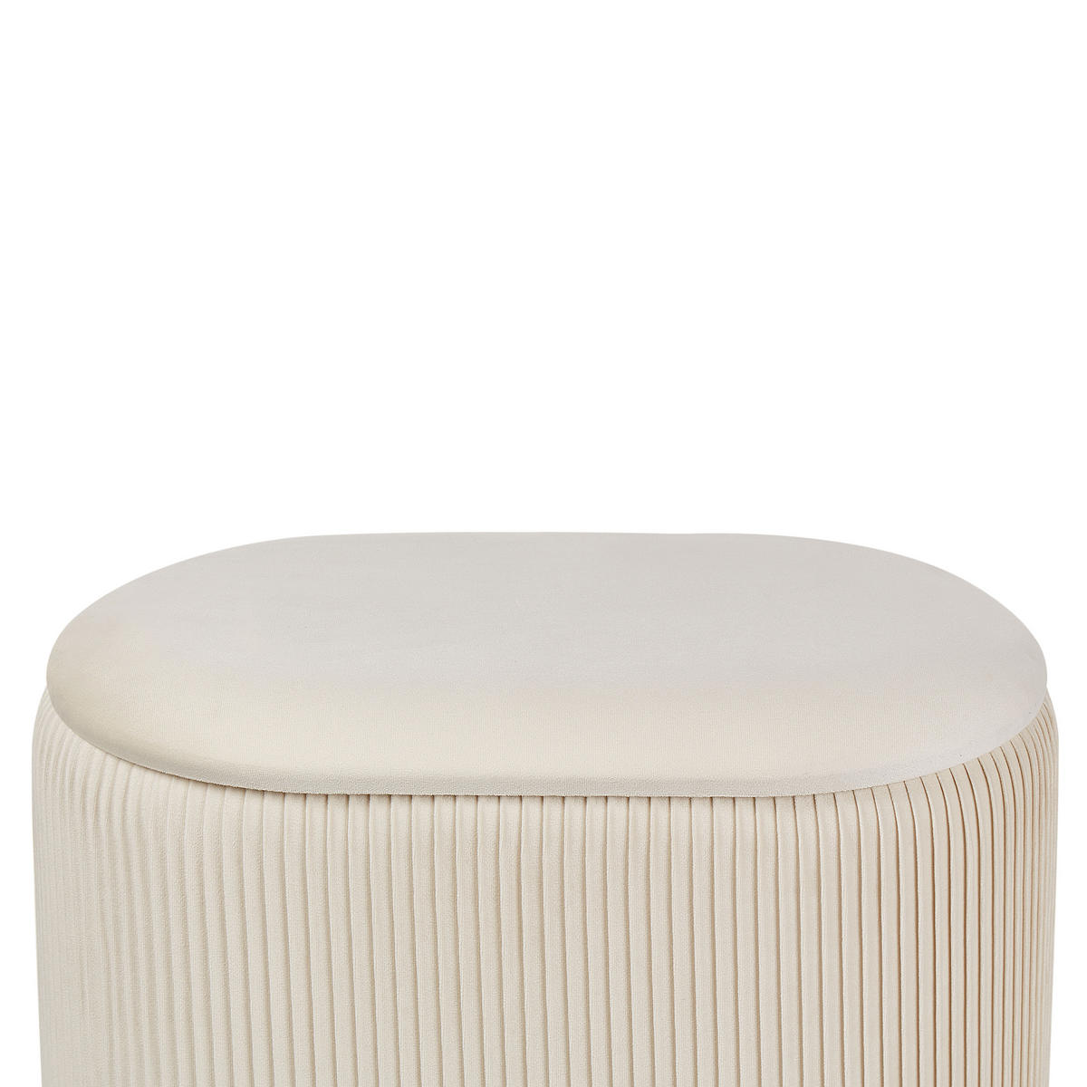 POUF Beige Richland - Beige, Textil (55/41/35cm) - Beliani