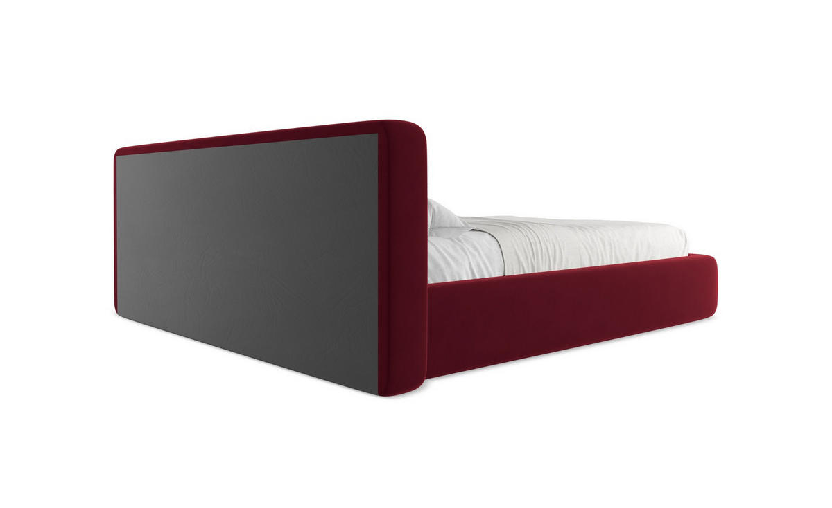 POLSTERBETT mit Bettkasten und Lattenrost 180x228 Rot - Rot/Weinrot, Kunststoff/Textil (160/200cm) - Makamii