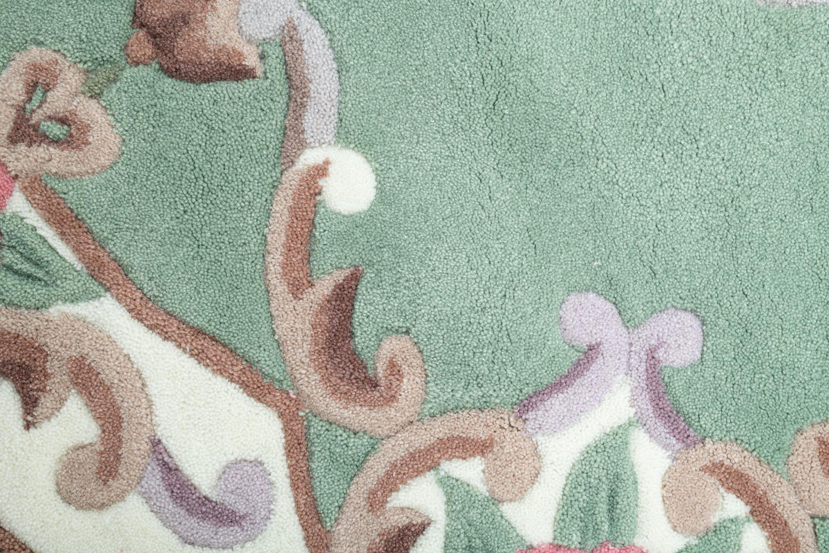 HANDTUFTTEPPICH Ming 190x190 cm - Grün, Textil (190/190cm) - THEKO