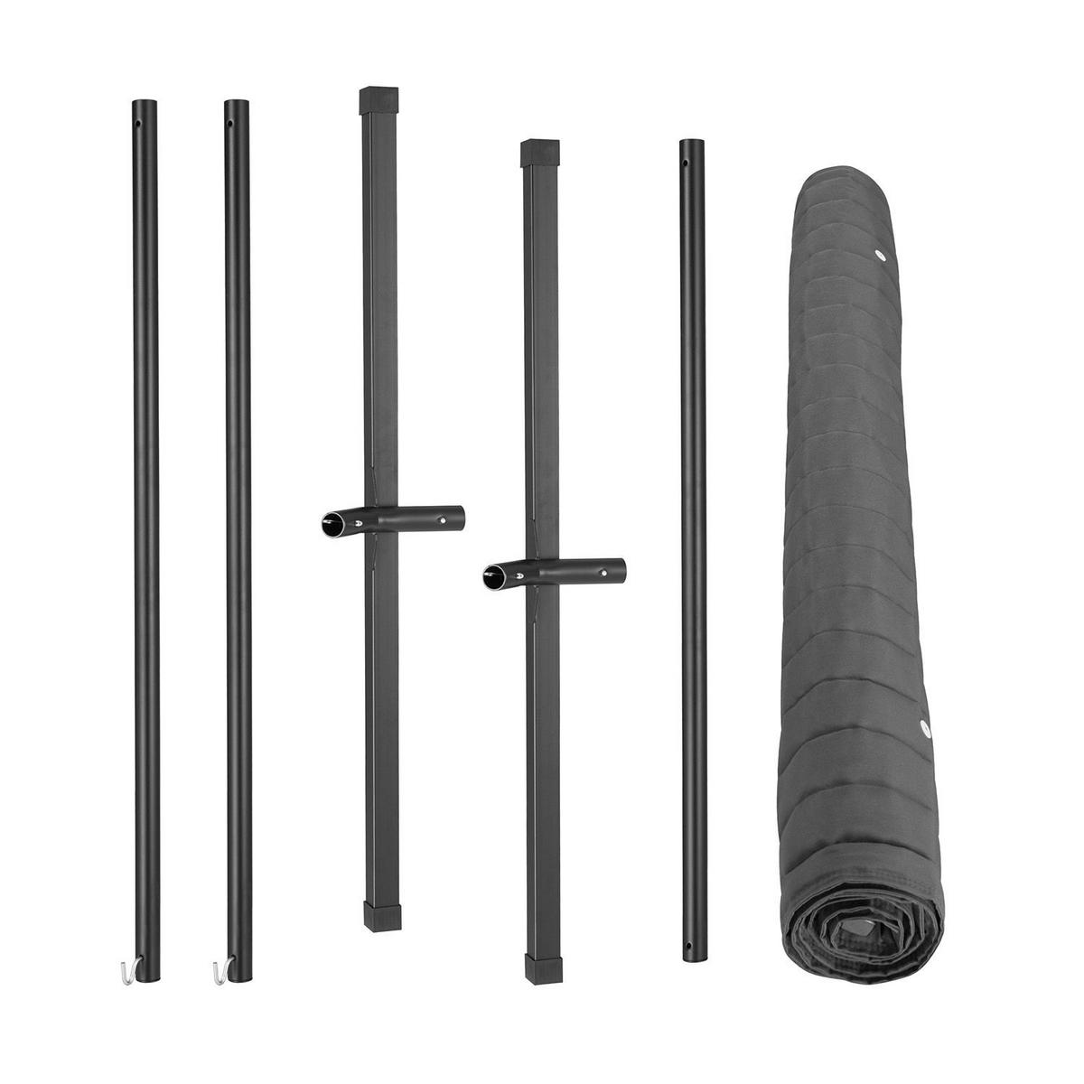 HÄNGEMATTE Cata anthrazit 360x120x115 cm inkl. Kissen - Anthrazit, Textil/Metall (140/115/360cm) - Juskys