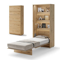 SCHRANKBETT Vertical BED CONCEPT 90x200 Eiche Artisan - Eiche Artisan, Holzwerkstoff (90/200cm) - Compleo24