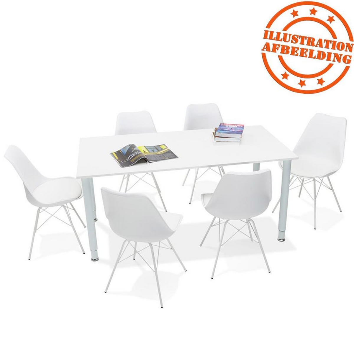 SCHREIBTISCH Modern Ergonomisch Mit Metallgestell LUMIRA, Weiß 160x80x75 cm - Weiß, Holz/Metall (80/160/75cm) - KADIMA DESIGN