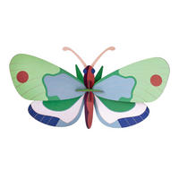 WANDDEKO Waldschmetterling 34/7 cm - Blau/Grün, Wellpappe (34/7/20cm) - KUNSTLOFT
