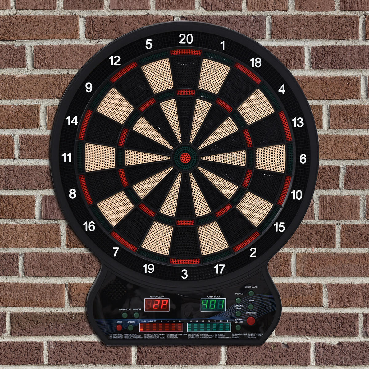 DARTSCHEIBE DE-18832 27 Spiele, 202 Variationen Schwarz - Schwarz, Kunststoff (3/51/42cm) - ComfortXL